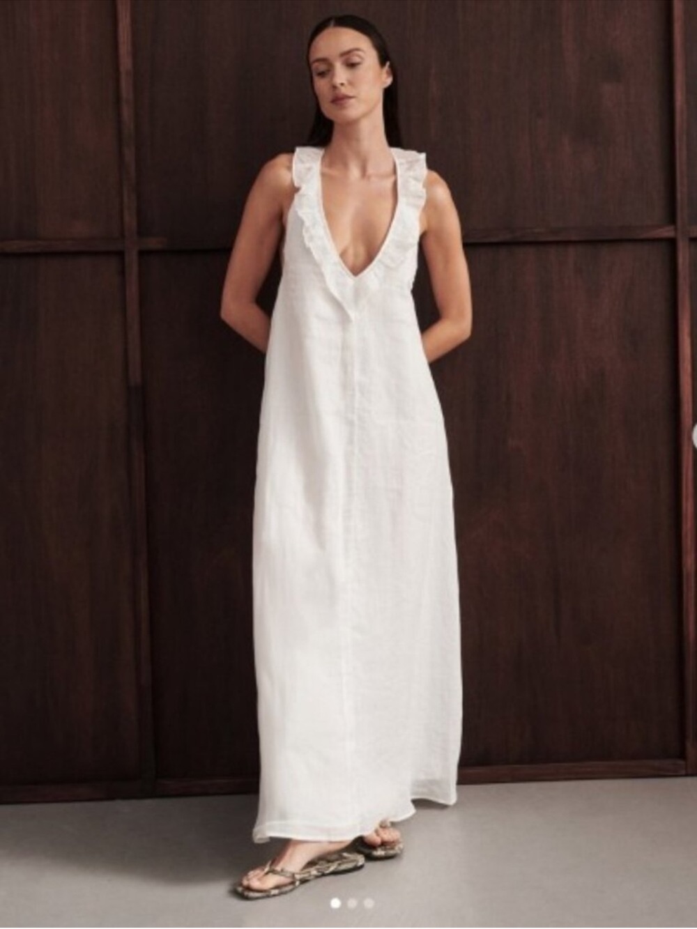 Dissh - “Hazel” WHITE RAMIE SLEEVELESS MIDI